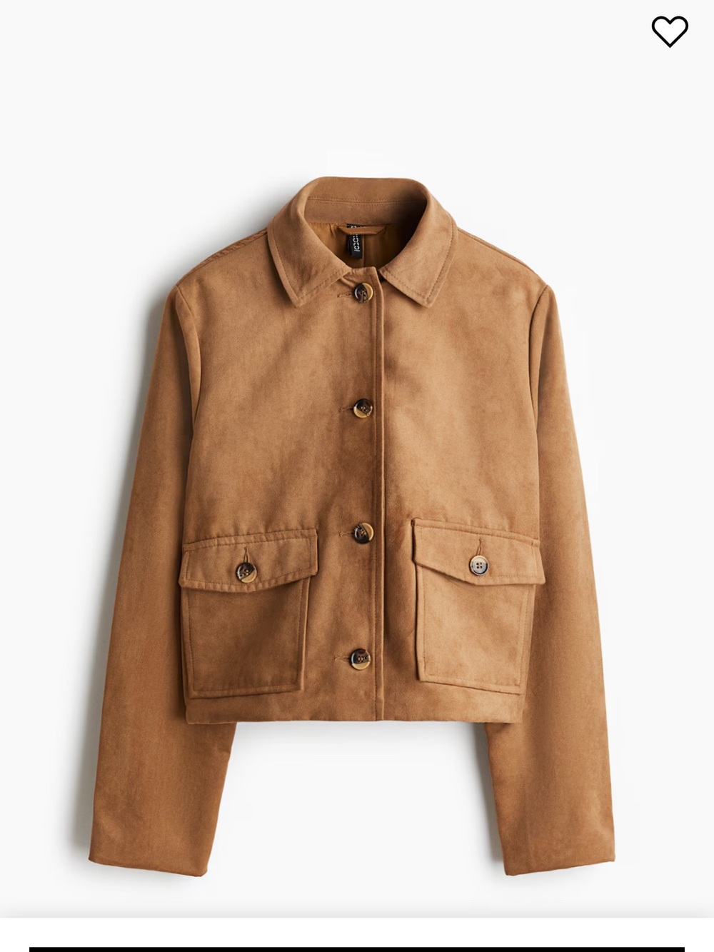 H&M Suede Button Jacket - Brown